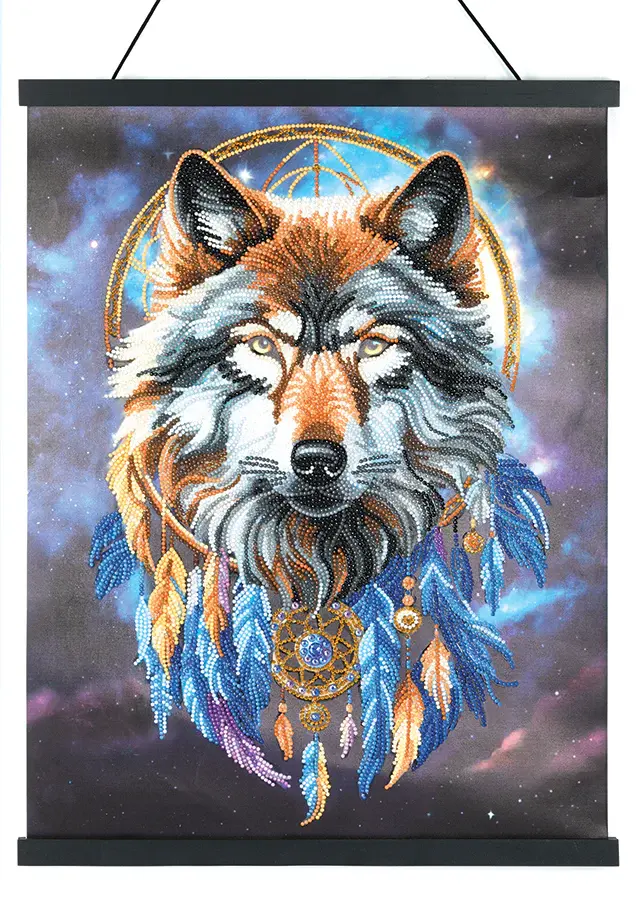 Craft Buddy Crystal Art Kit Poster à diamanter 35 x 45 Enchanted Wolf