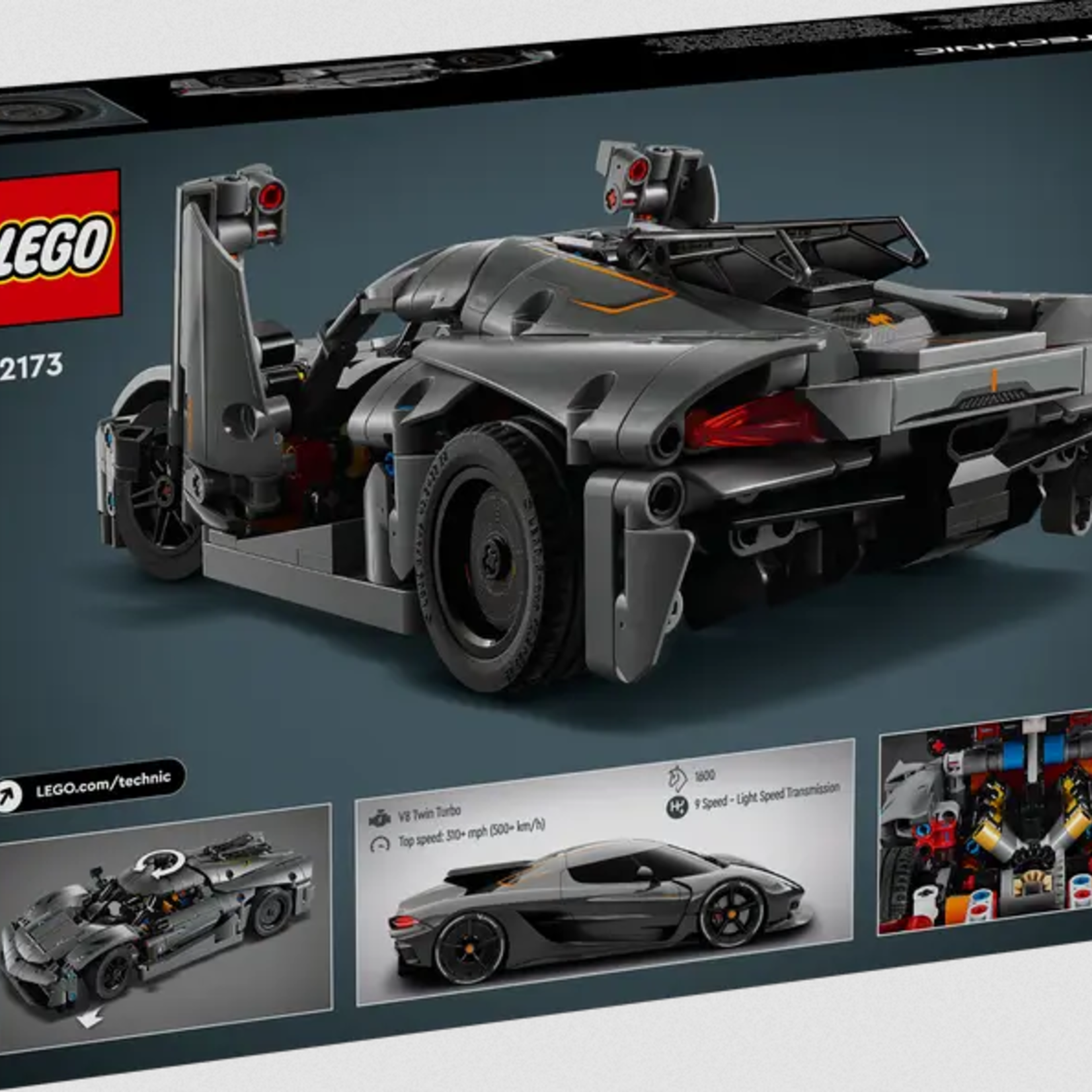 Lego Lego 42173 Technic - L’hypervoiture Koenigsegg Jesko Absolut grise