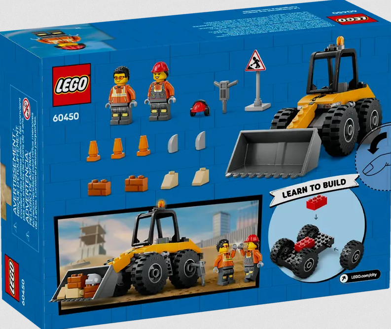 Lego Lego 60450 City - La chargeuse sur pneus de construction jaune