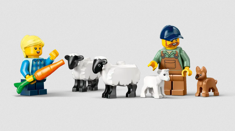 Lego Lego 60461 City - Le tracteur agricole rouge avec remorque et moutons