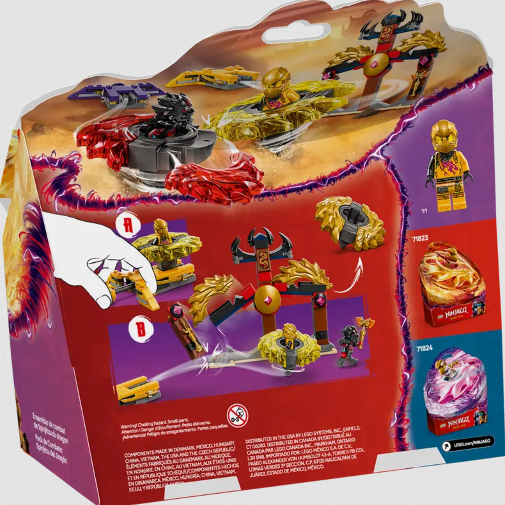 Lego Lego 71826 Ninjago - Ensemble de combat de Spinjitzu du dragon