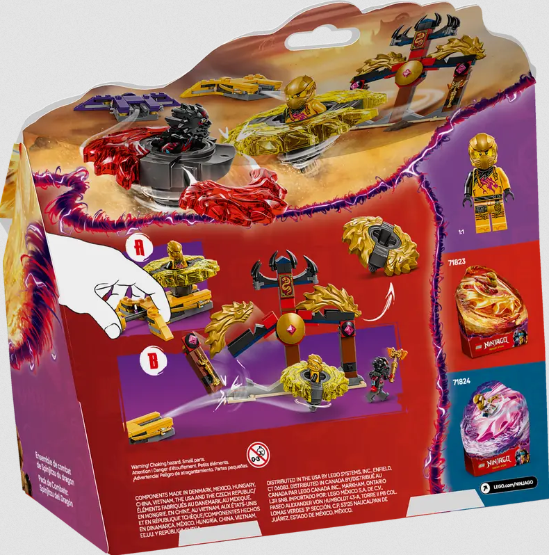 Lego Lego 71826 Ninjago - Ensemble de combat de Spinjitzu du dragon
