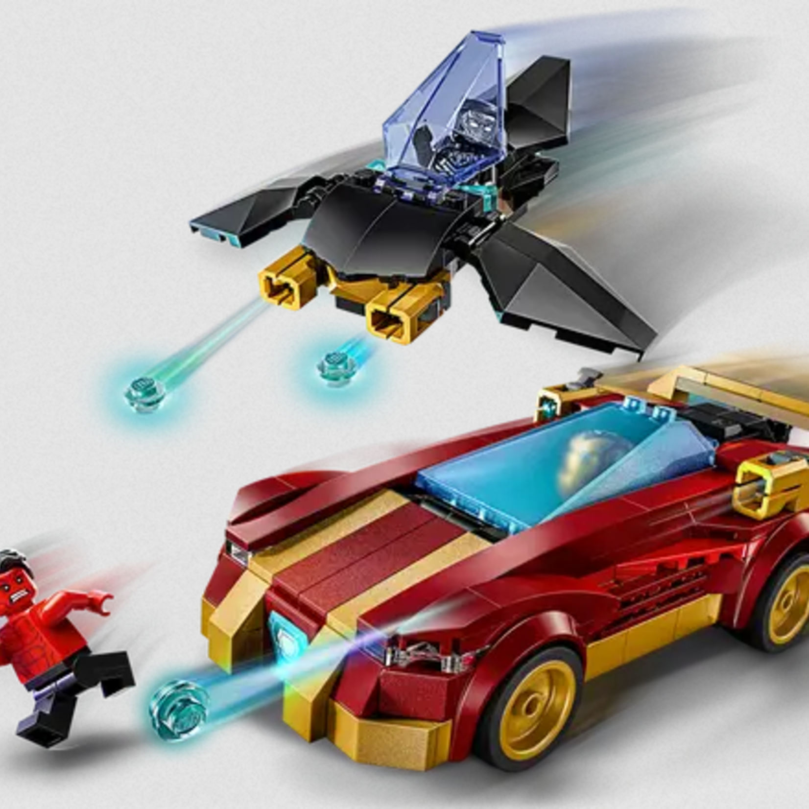 Lego Lego 76310 Marvel - La voiture d’Iron Man et Black Panther contre Hulk rouge
