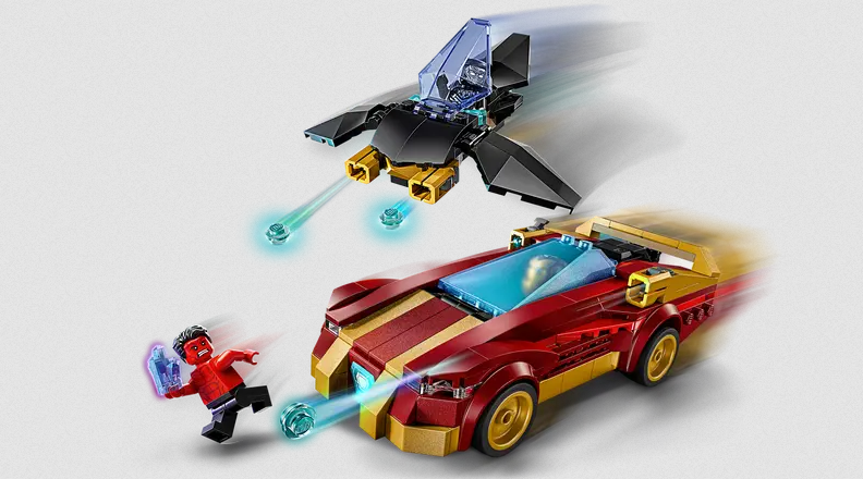 Lego Lego 76310 Marvel - La voiture d’Iron Man et Black Panther contre Hulk rouge