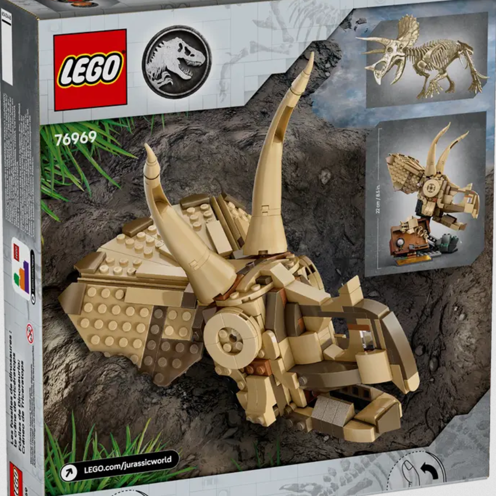 Lego Lego 76969 Jurrassic World - Les fossiles de dinosaures : le crâne de tricératops