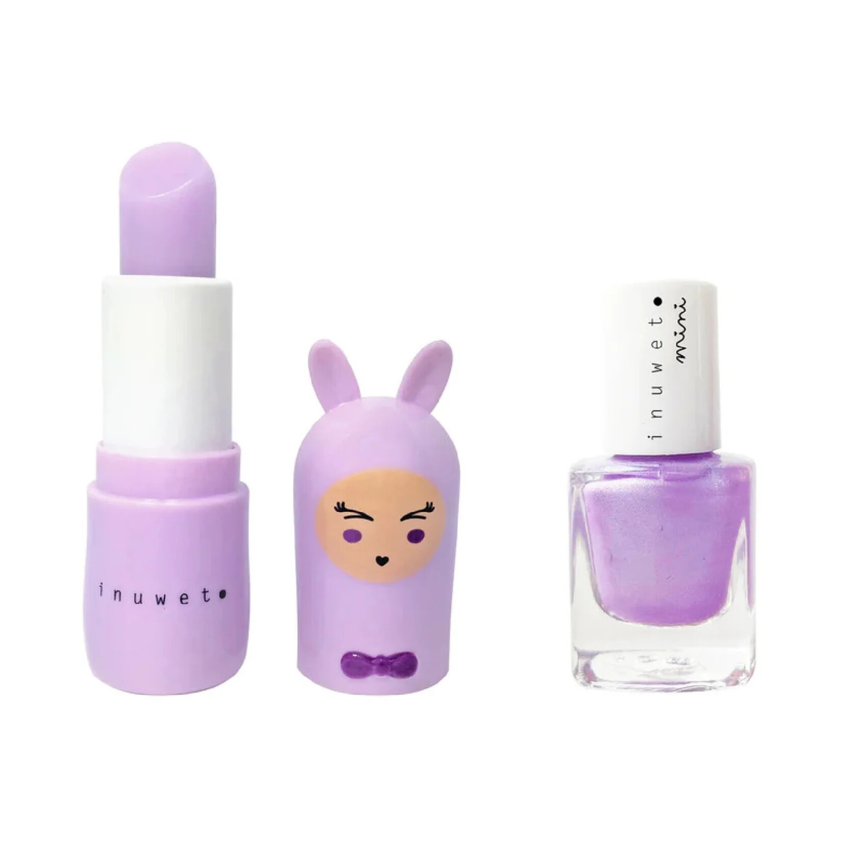 Inuwet Inuwet mini - Duo Baume à Lèvres et Vernis à l'eau - Guimauve