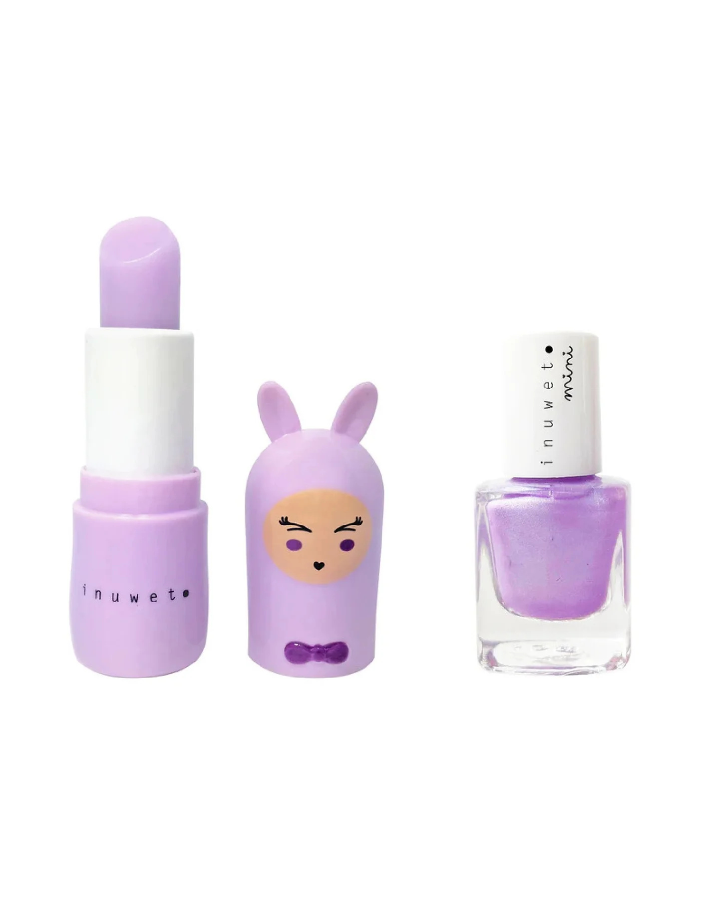 Inuwet Inuwet mini - Duo Baume à Lèvres et Vernis à l'eau - Guimauve