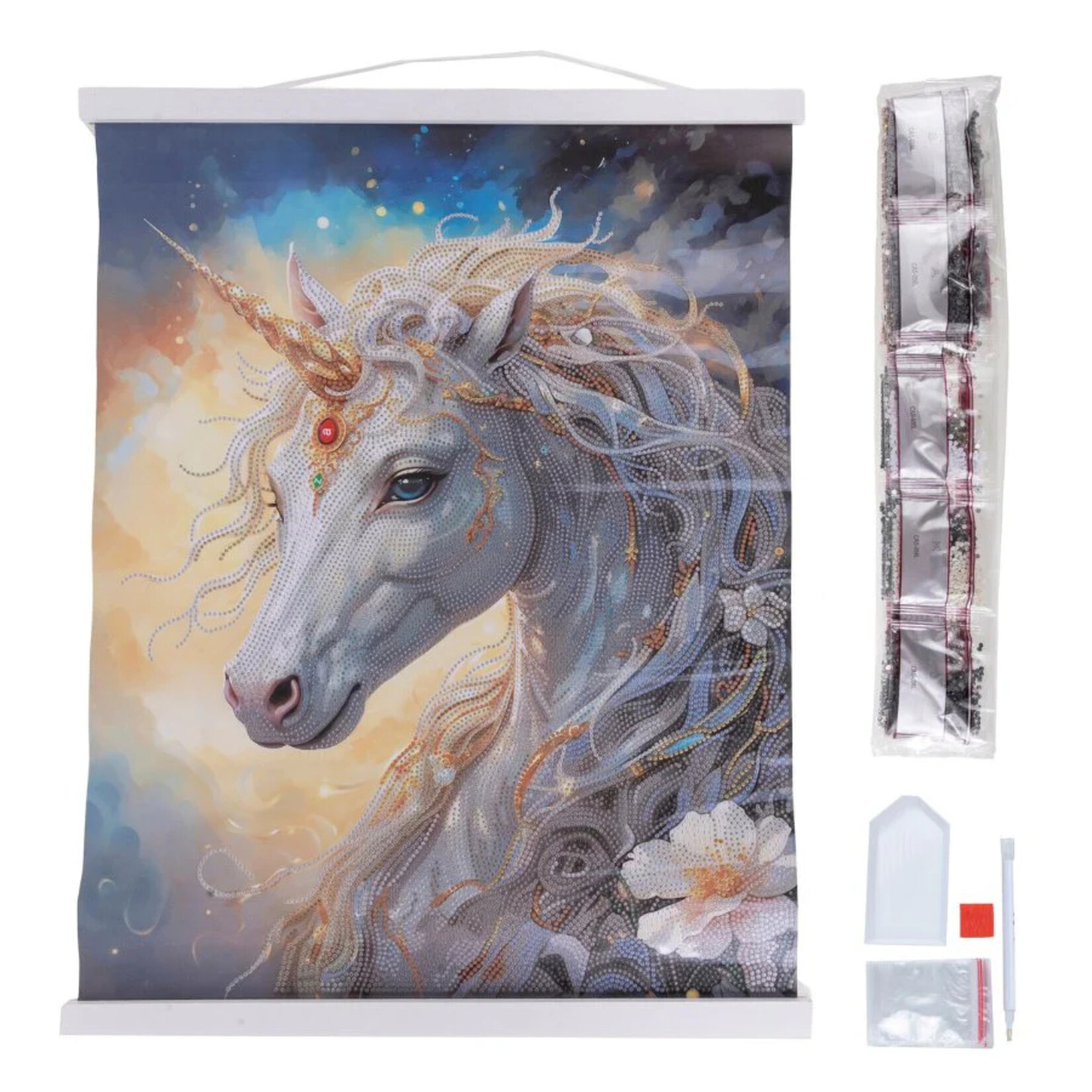 Craft Buddy Crystal Art Kit Poster à diamanter 35 x 45 Cosmic Unicorn