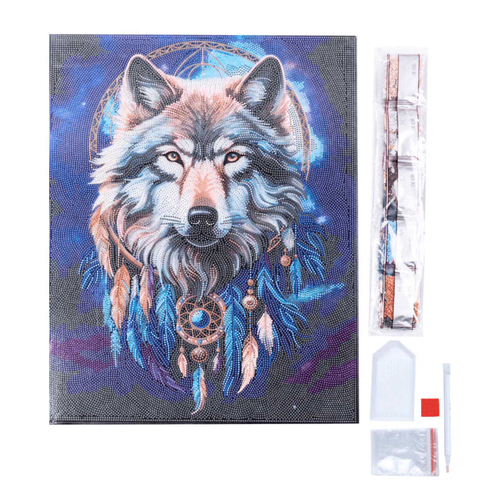Craft Buddy Crystal Art Kit Poster à diamanter 35 x 45 Enchanted Wolf