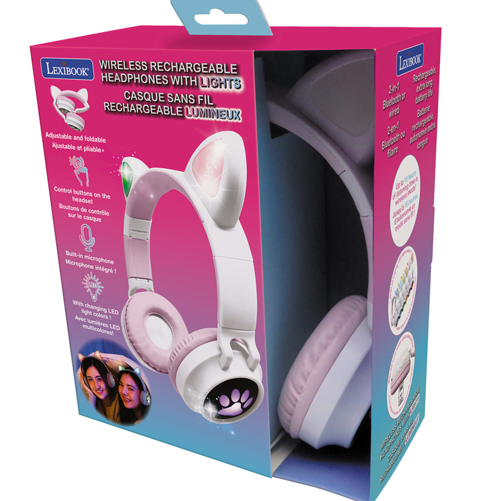 lexibook Lexibook - Casque sans fil lumineux chat