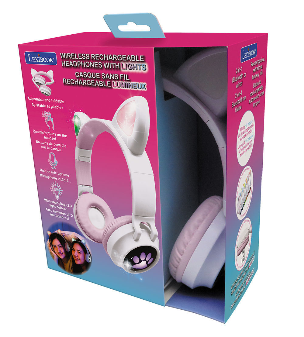 lexibook Lexibook - Casque sans fil lumineux chat