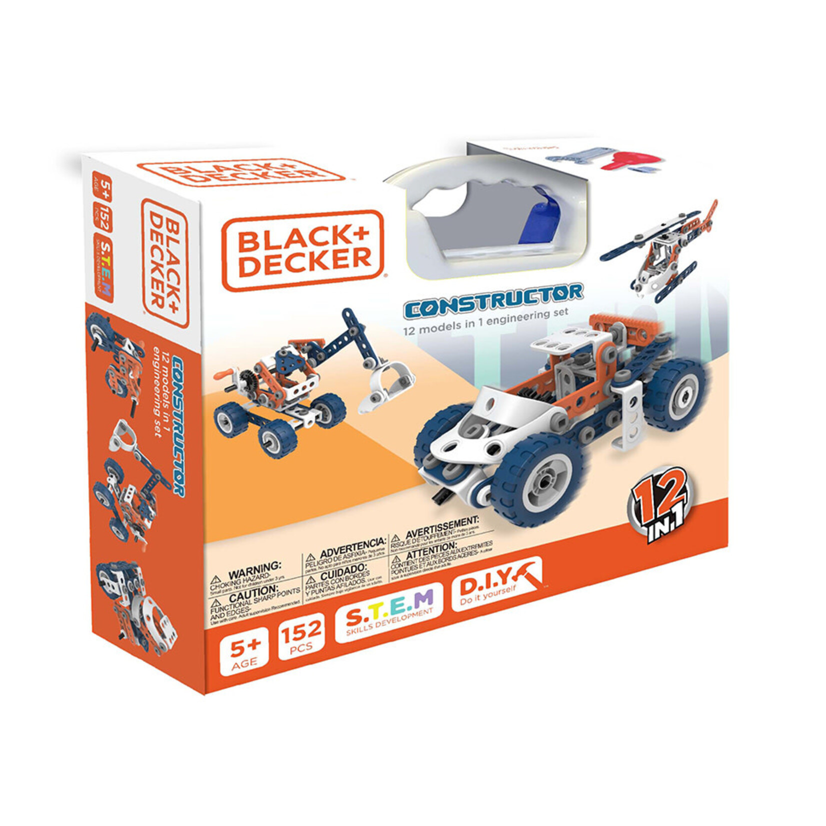 Black + Decker Contructor Jr - Jeu de construction 12 modèles en 1