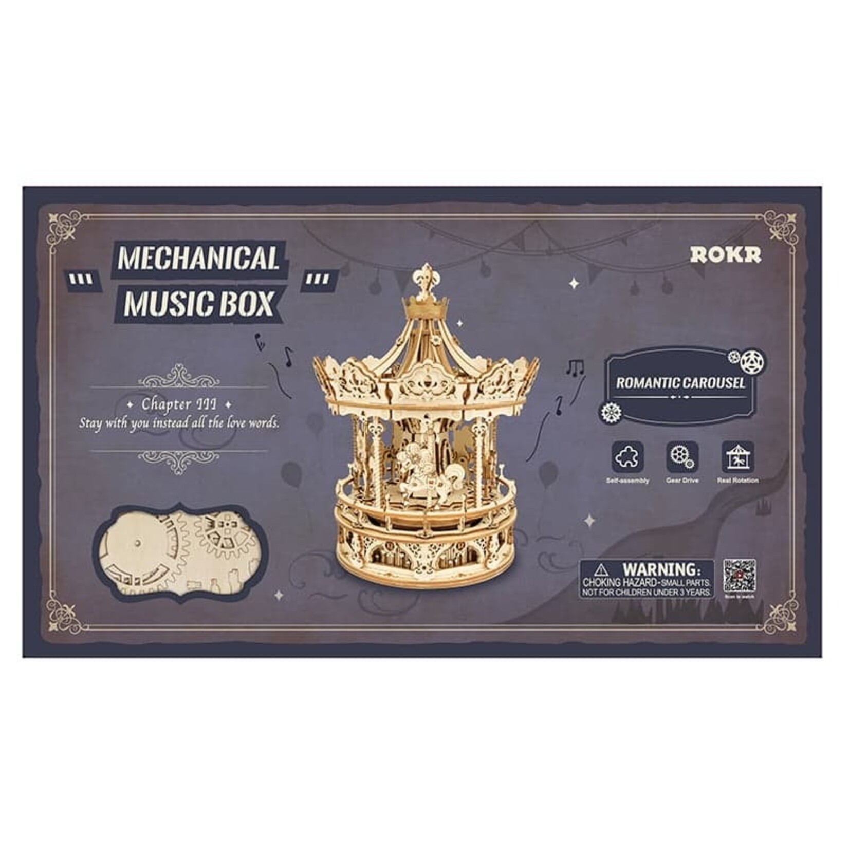 Robotime ROKR - Mechanical Music Box - Romantic Carousel