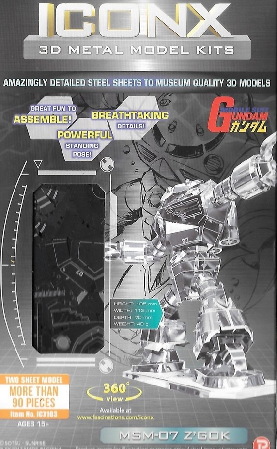 Metal Earth *****Metal Earth ICONX - Gundam - MSM-07 Z'Gok