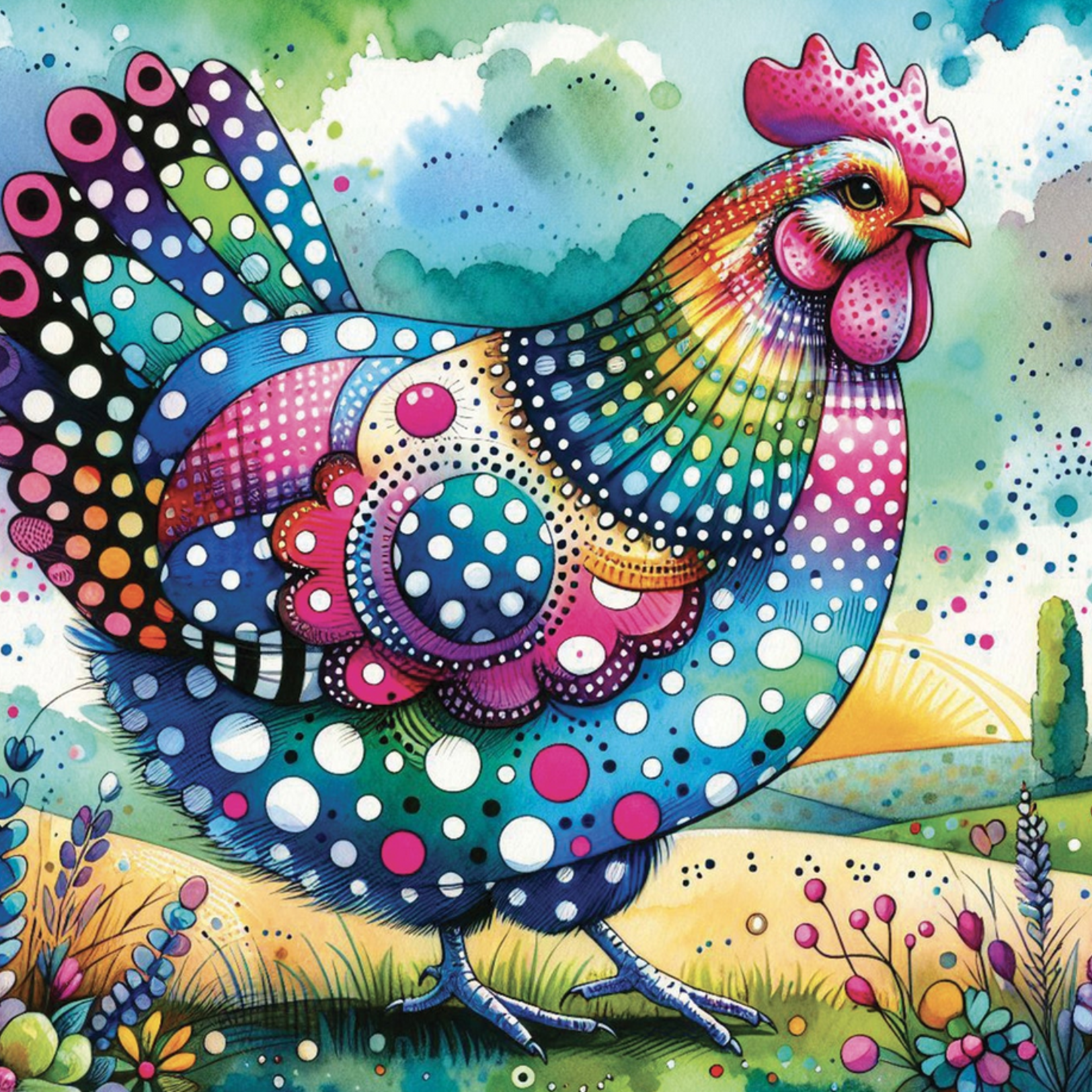 JaCaRou JaCaRou Diamant - Polka Plumage