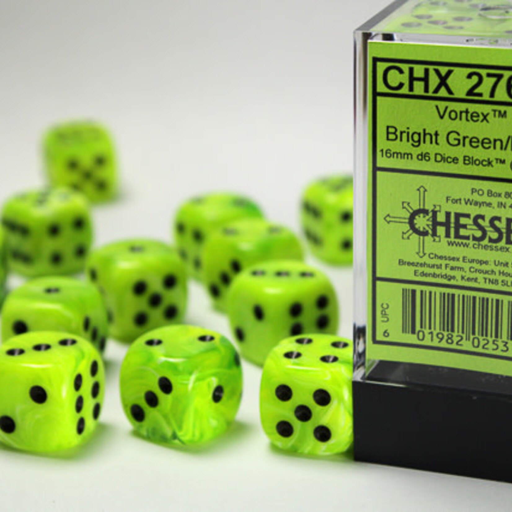 Chessex Chessex - 12d6 Vortex - Vert-Noir