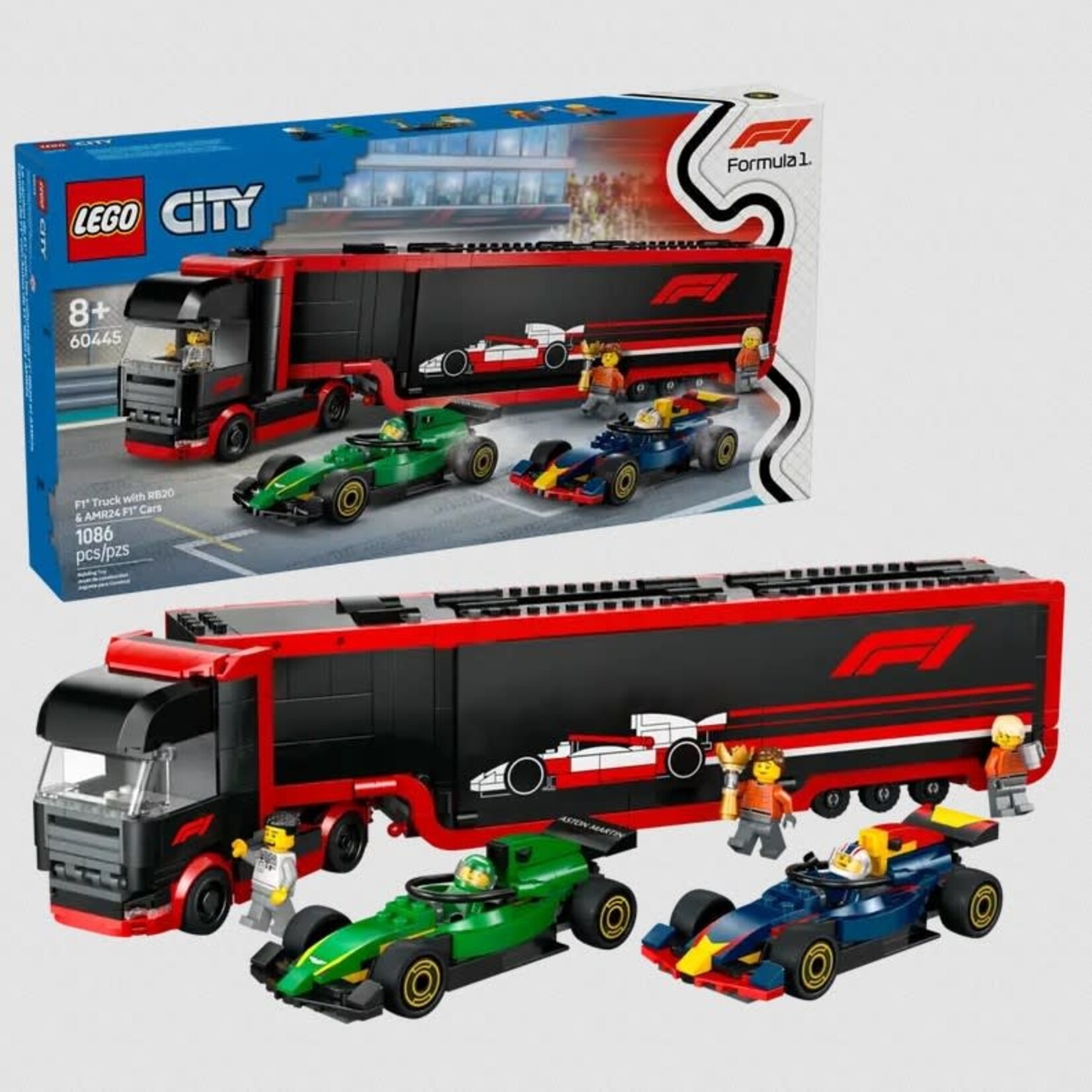 Lego Lego 60445 City - Le camion de F1® avec les voitures de F1® RB20 et AMR24