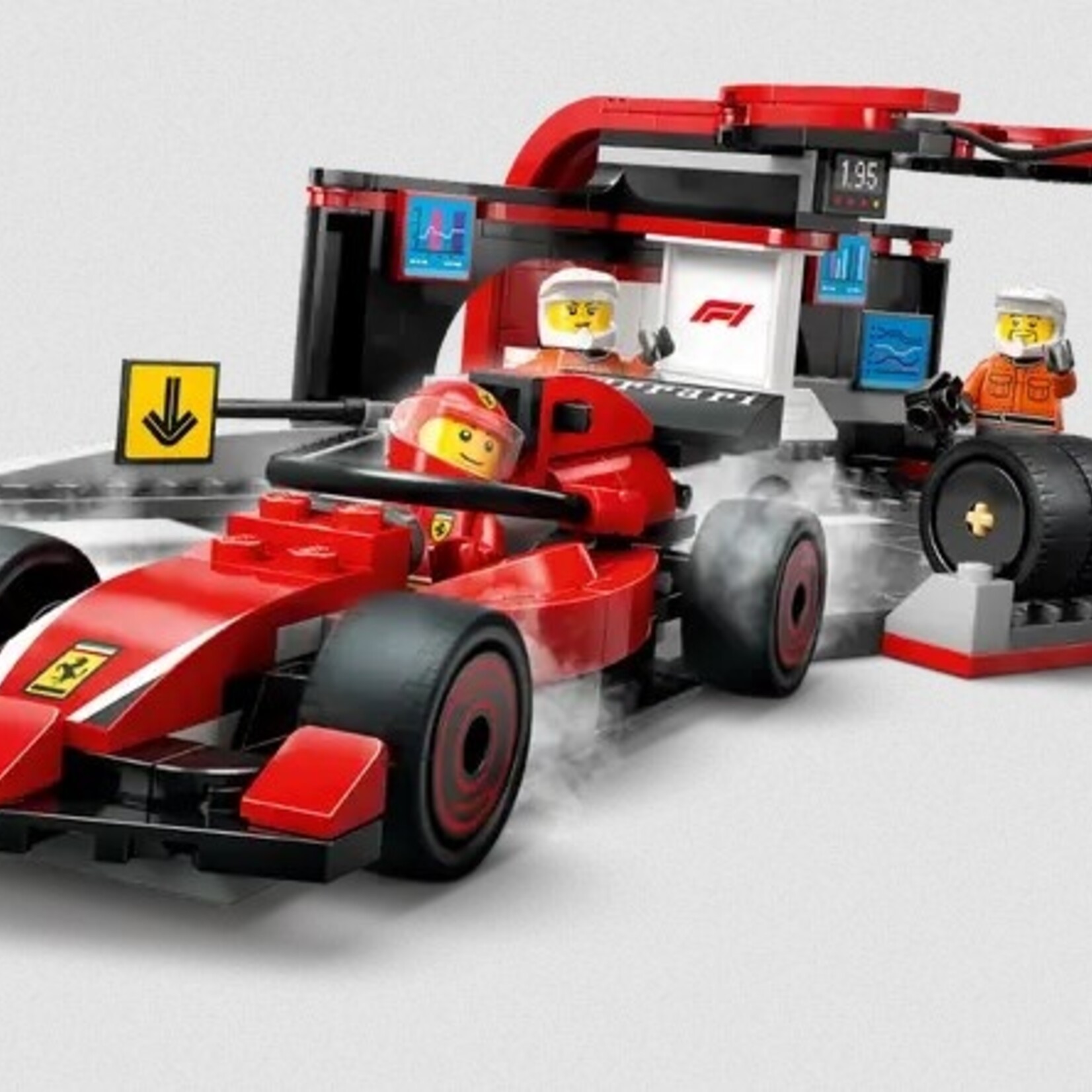 Lego Lego 60443 City - L’arrêt au stand et les mécaniciens de F1® avec la voiture Ferrari