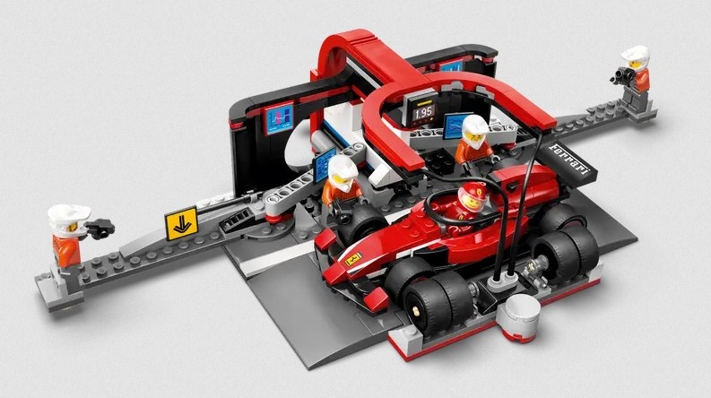 Lego Lego 60443 City - L’arrêt au stand et les mécaniciens de F1® avec la voiture Ferrari