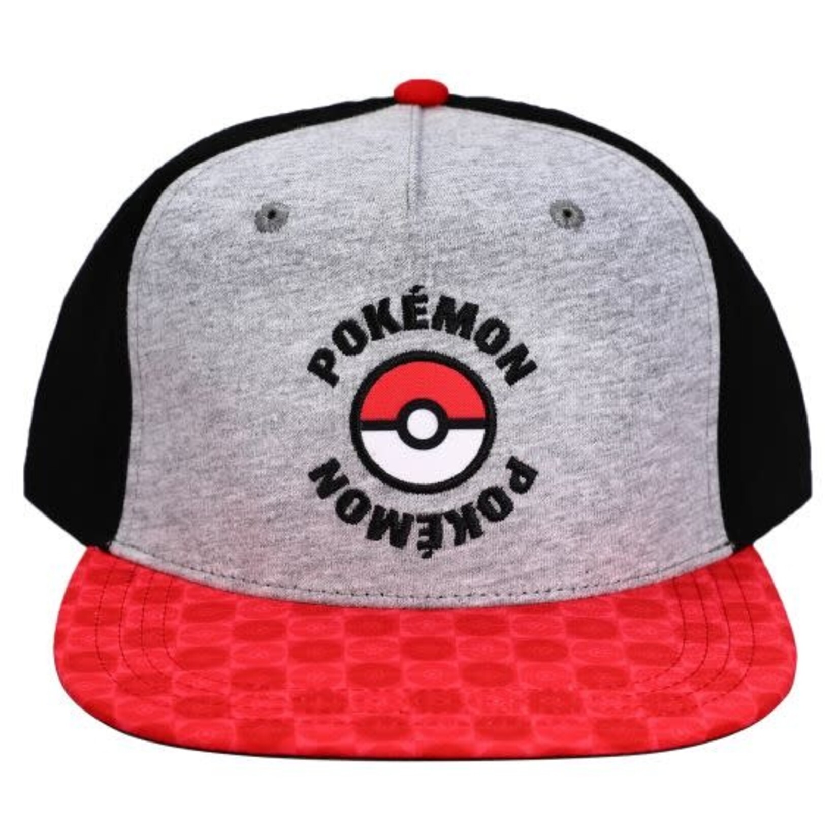 Bioworld Casquette Jeunesse - Pokeball Gris et Rouge