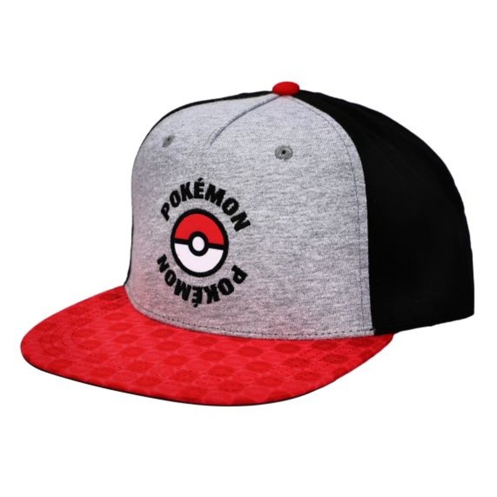 Bioworld Casquette Jeunesse - Pokeball Gris et Rouge