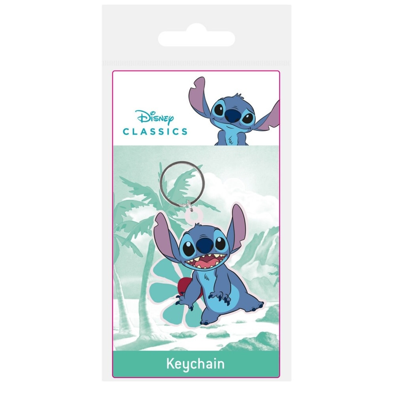 Pyramid Porte-Clé en Caoutchouc - Disney Stitch - Stitch et Fleur Hawaïenne