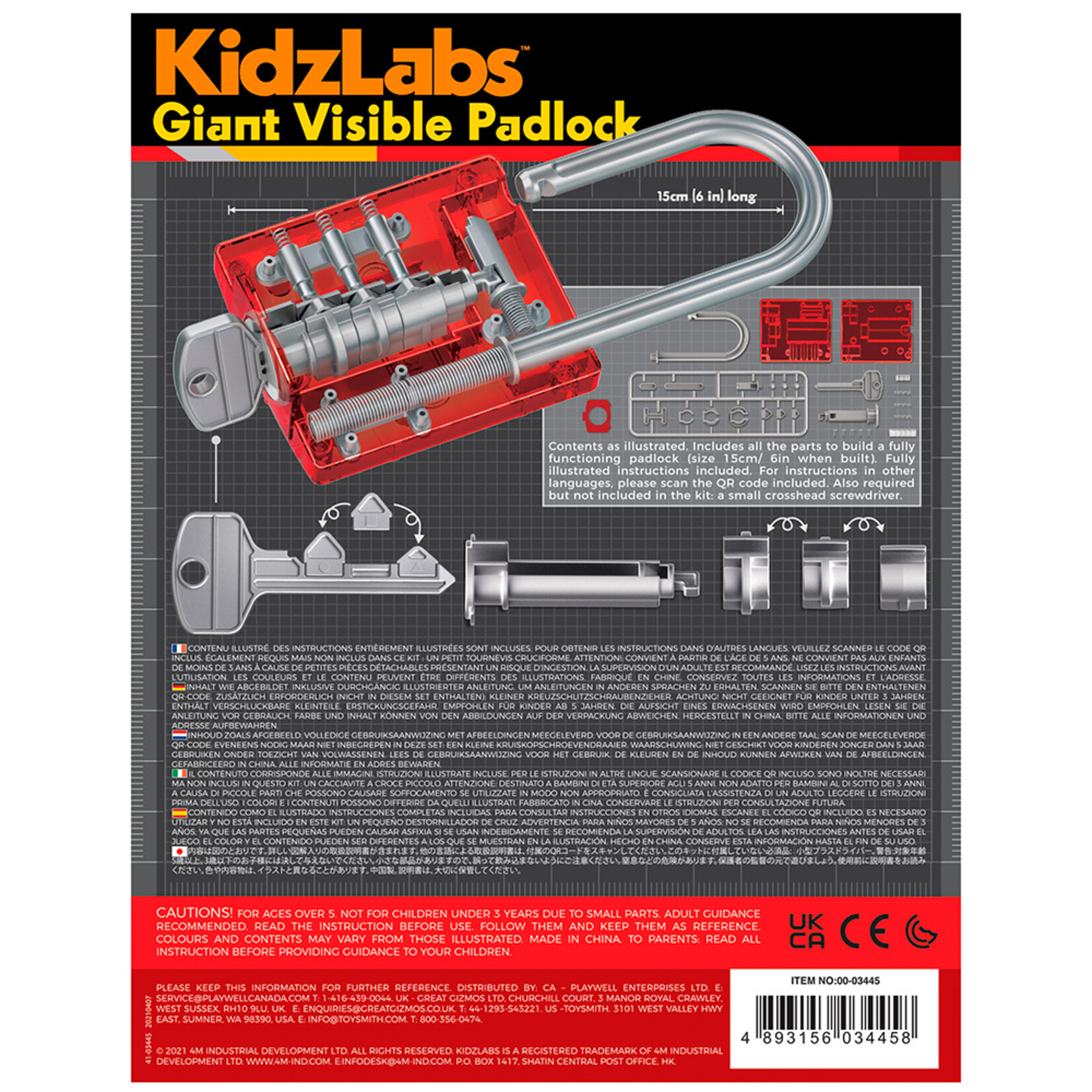 Playwell KidzLabs - Cadenas Transparent Géant