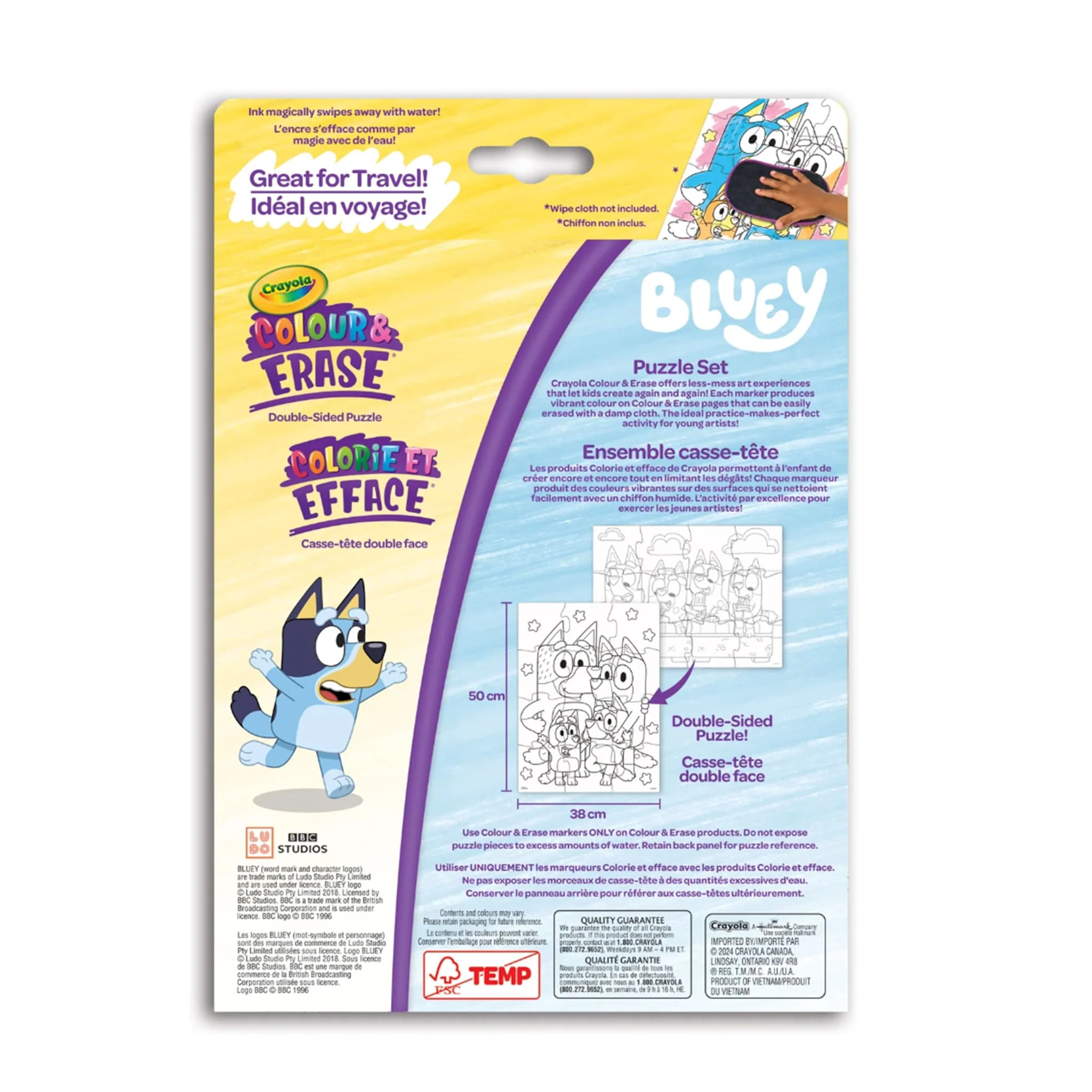 Crayola Crayola - Colorie et Efface - Bluey - Ensemble Casse-tête