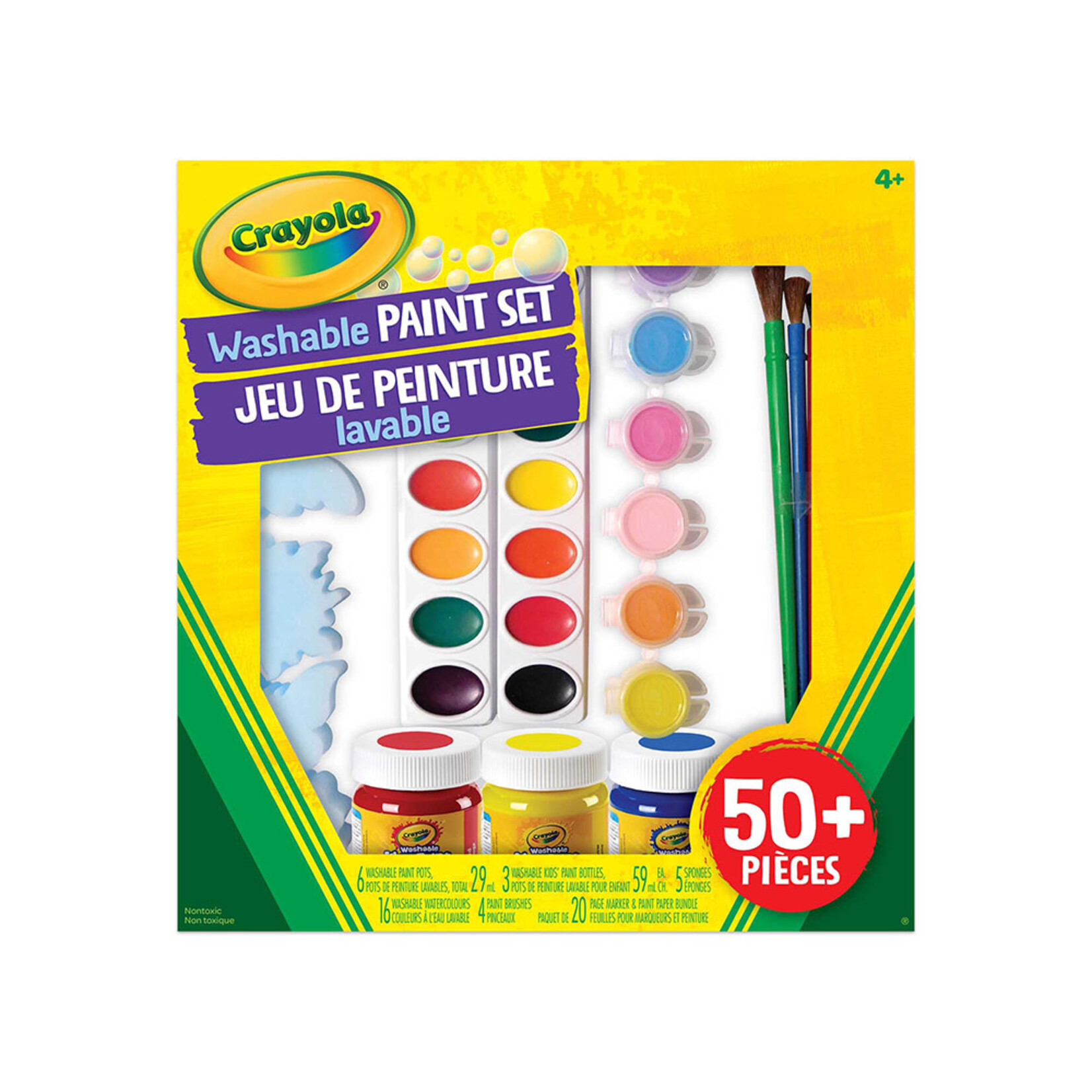 Crayola Crayola - Jeu de peinture lavable 50 + Pièces