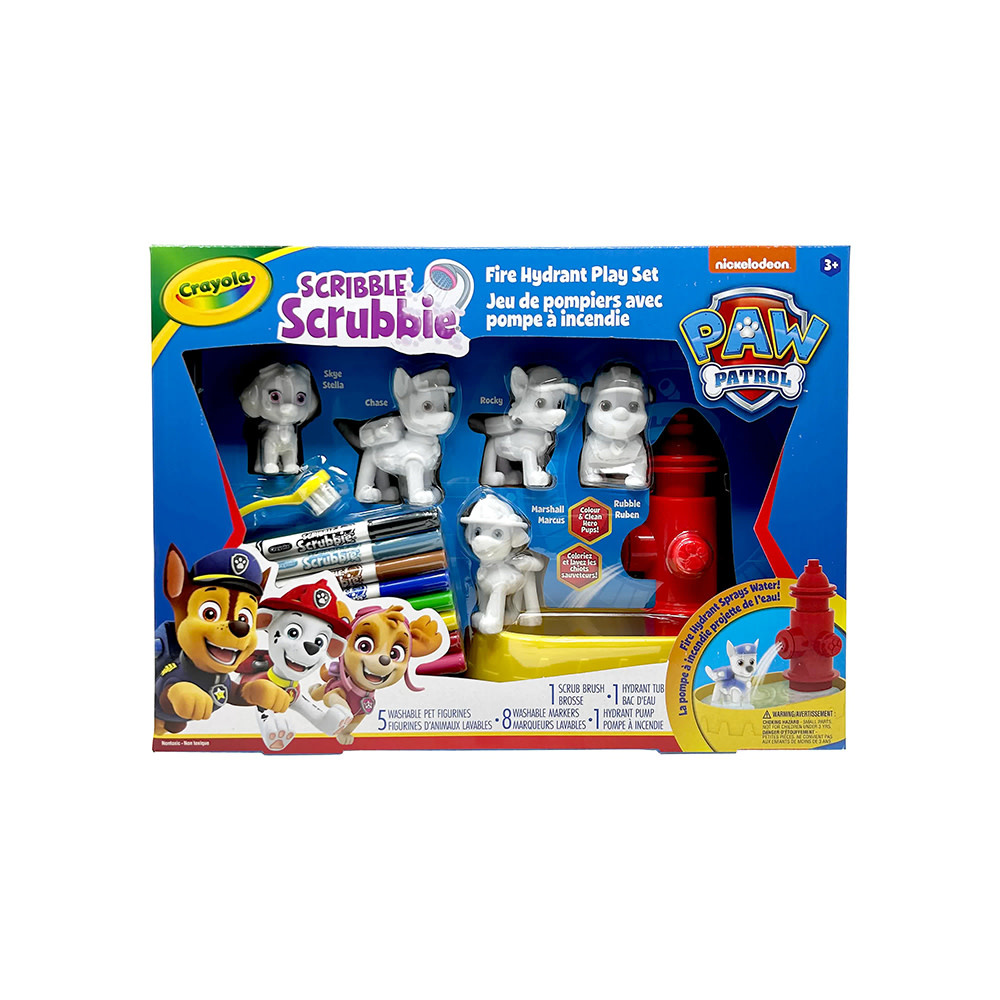 Crayola Crayola - Scribble Scrubble - Paw Patrol - Jeu de pompiers avec pompe à incendie