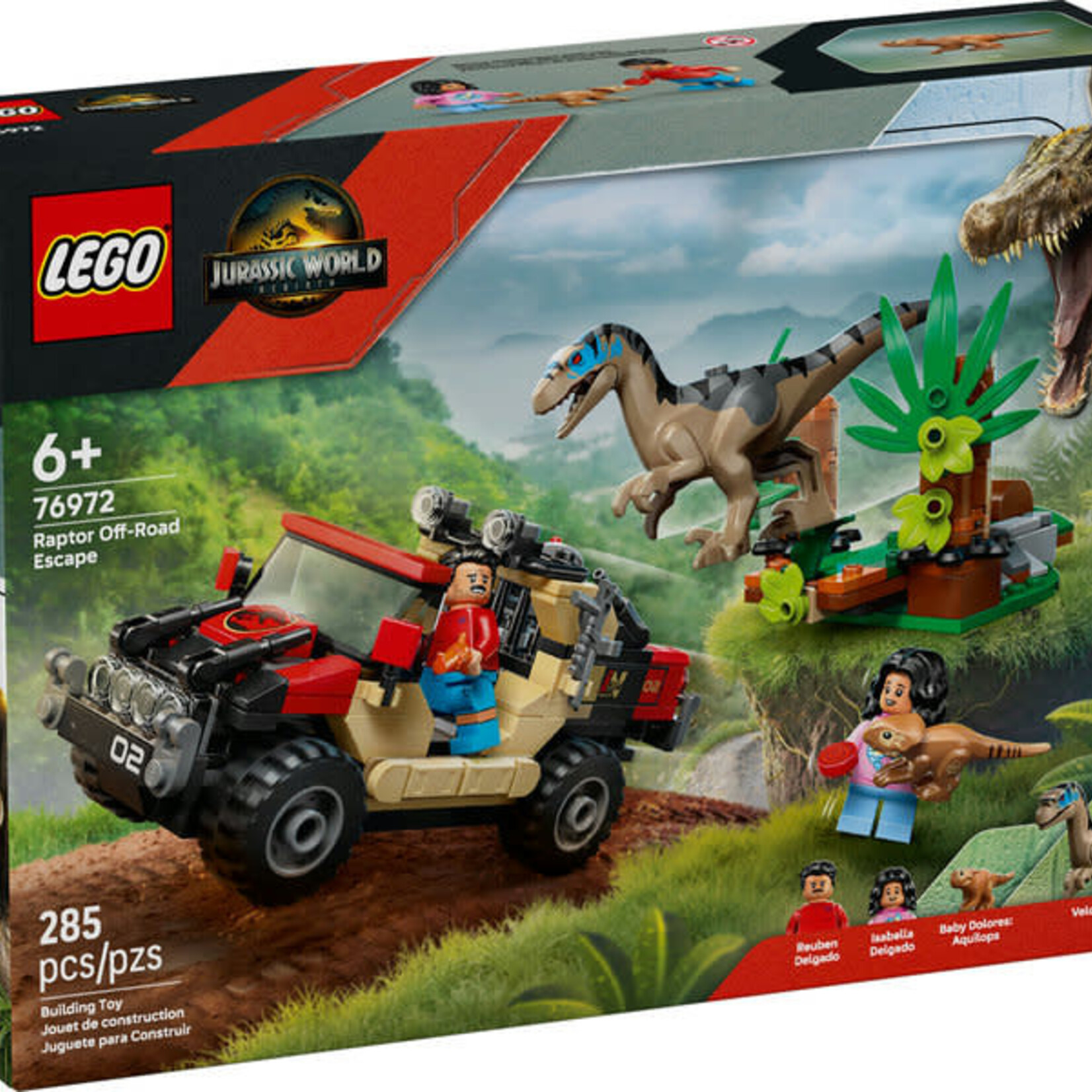 Lego Lego 76972 Jurassic World - L’évasion hors route du Raptor
