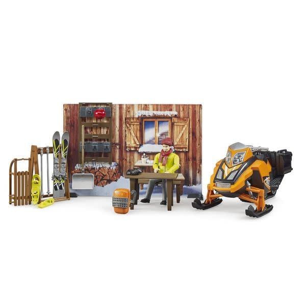 Bruder *****Bruder 63102 Motoneige avec skieur et accessoires