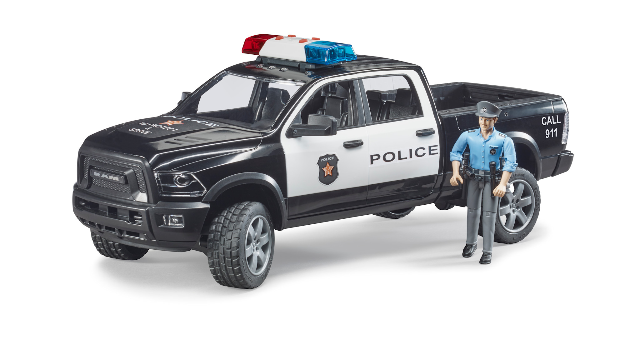 Bruder Bruder 02505 - Pickup de police RAM 2500 avec policier