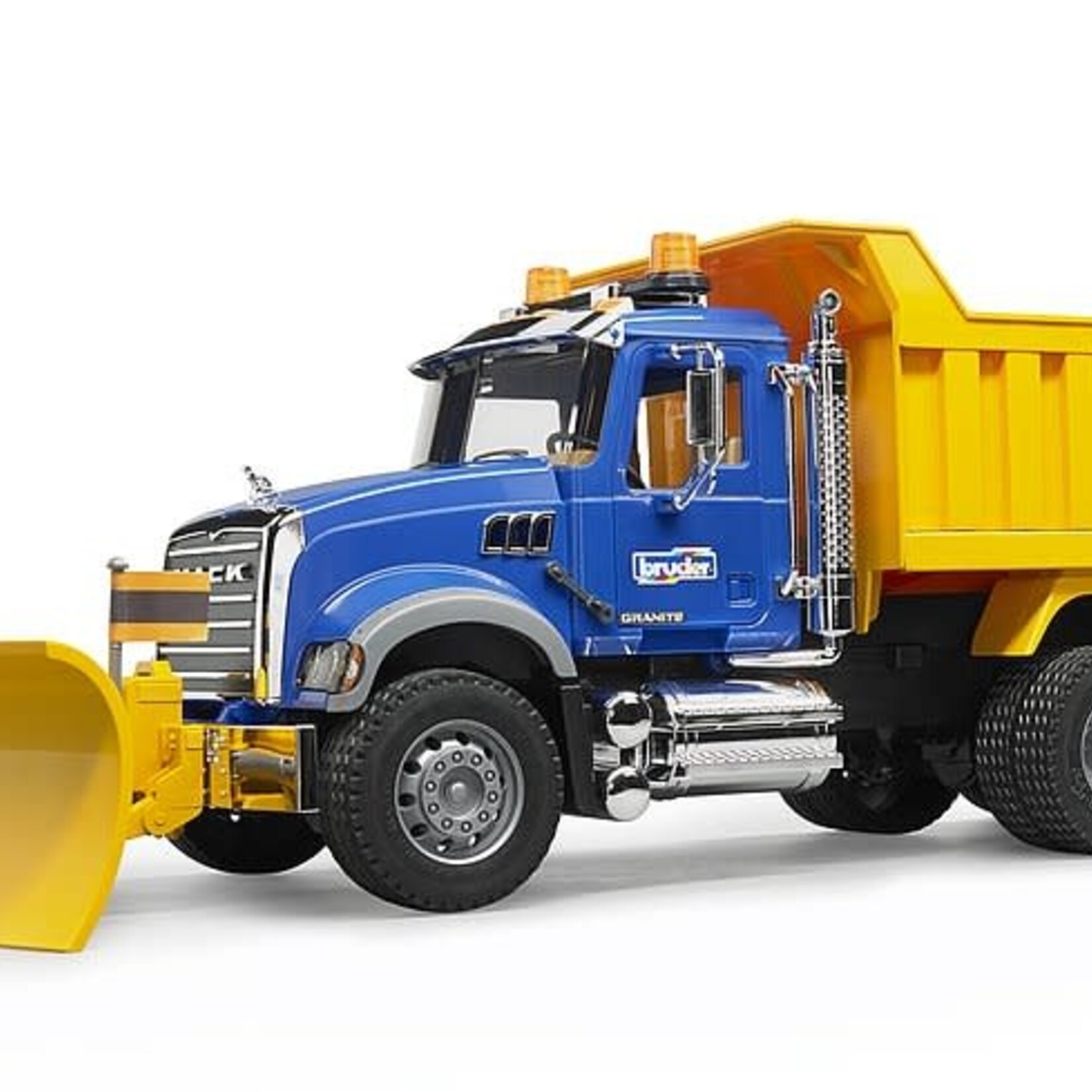 Bruder Bruder 02825 - Camion MACK Granite avec benne basculante et chasse-neige