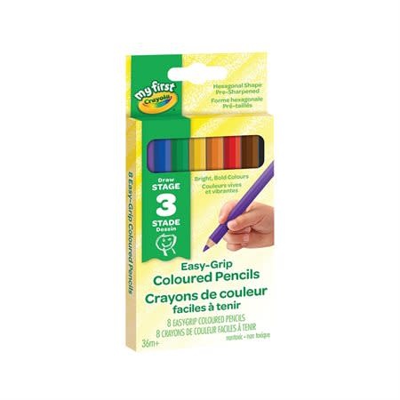 Crayola Crayola 8 crayons de couleur en bois faciles à tenir