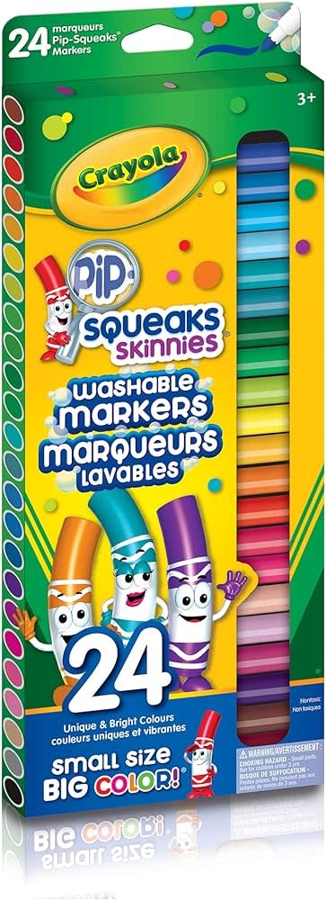 Crayola Crayola 24 Pip-Squeaks ligne fine marqueurs lavables