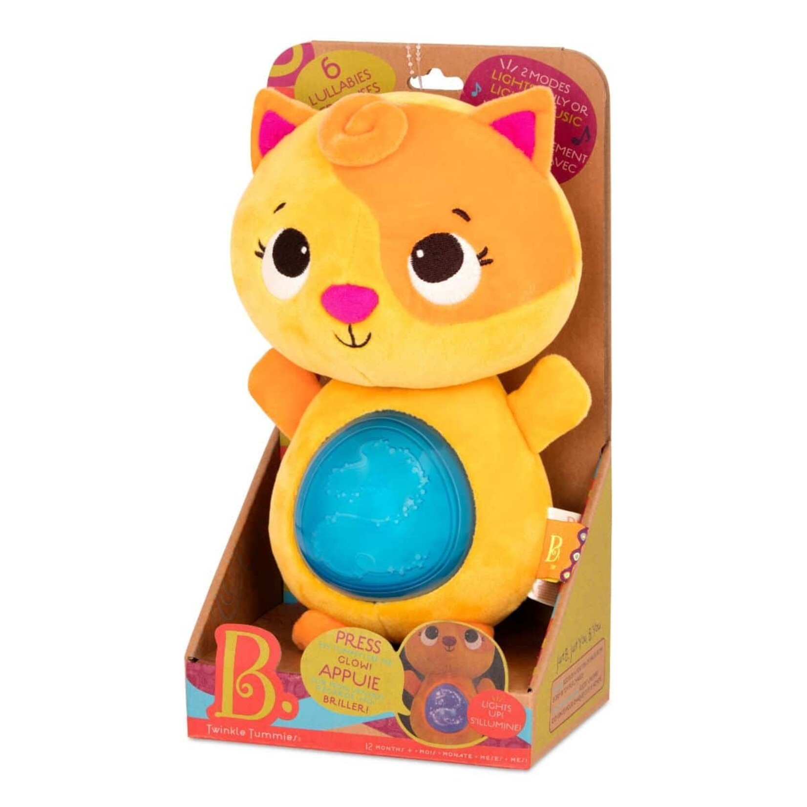 B. Collection *****B.Musical - Peluche scintillante "Twinkle Tummies" - Chat