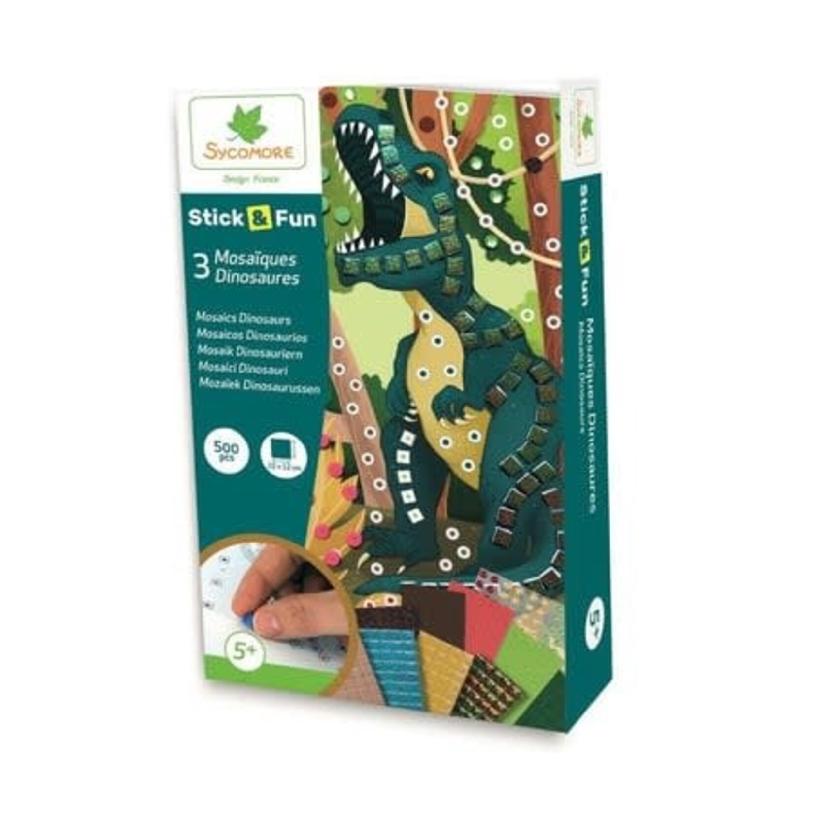 Sycomore Sycomore - Stick'N Fun - 3 Mini Mosaïques - Dinosaures