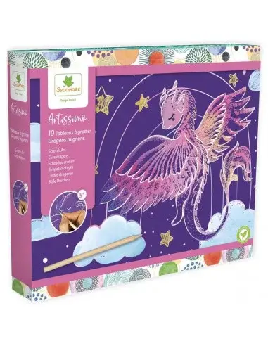 Sycomore Sycomore 10 Tableaux à gratter Dragons Mignons