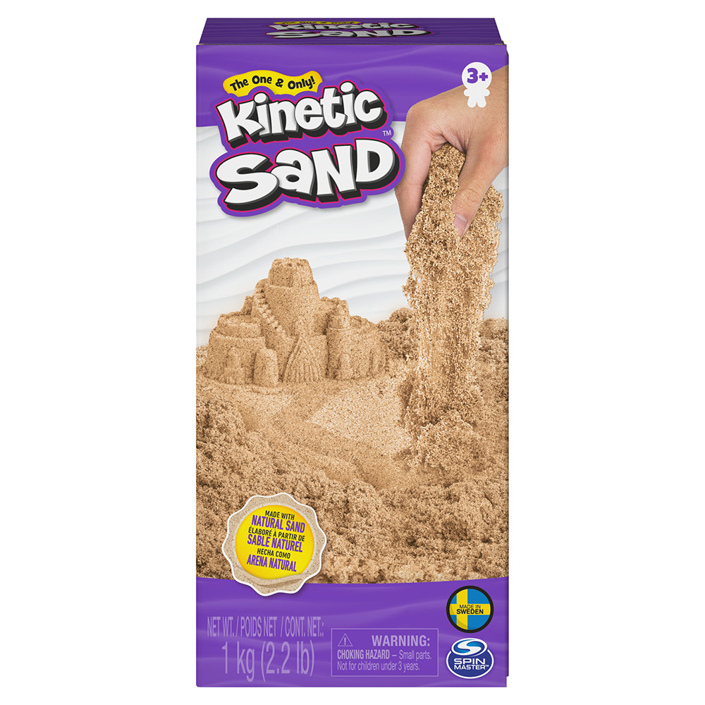 Spin Master Kinetic Sand - Sable en boîte 2,2 lb - Brun