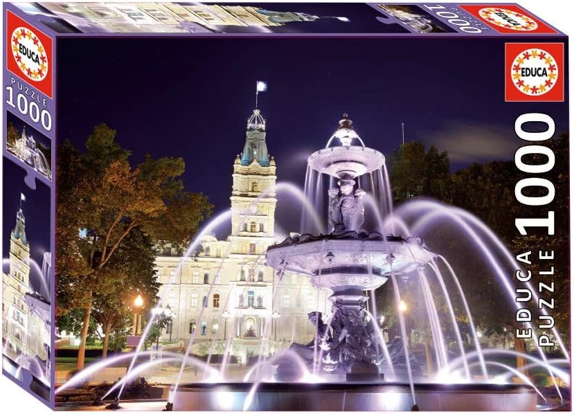 Educa Educa 1000 Le Parlement de Québec et la fontaine de nuit