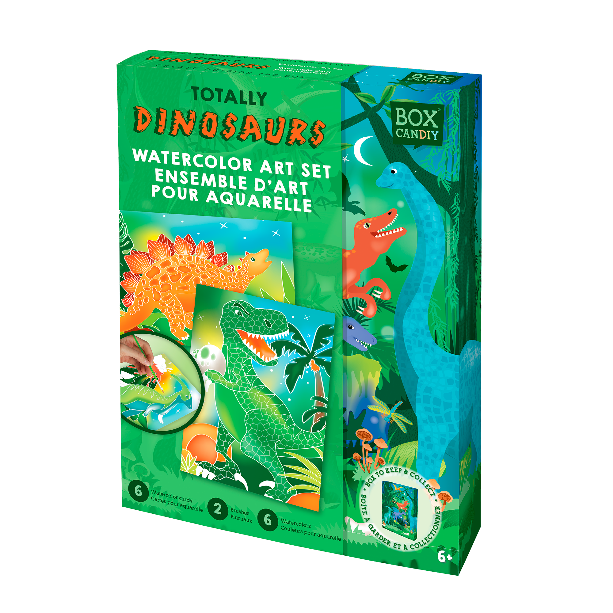Box Candy Box Candy Totally Dinosaurs ens. d'art Aquarelle