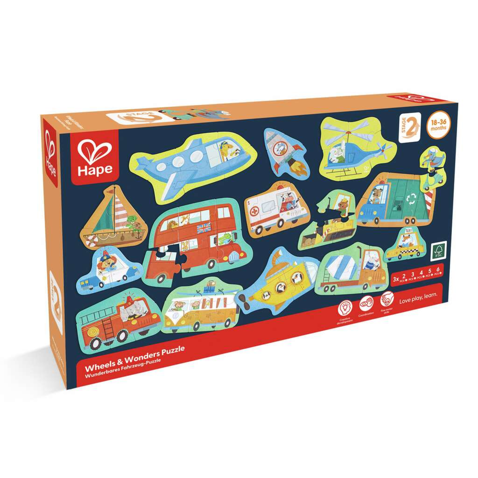 Hape Hape Puzzle - les moyens de transport
