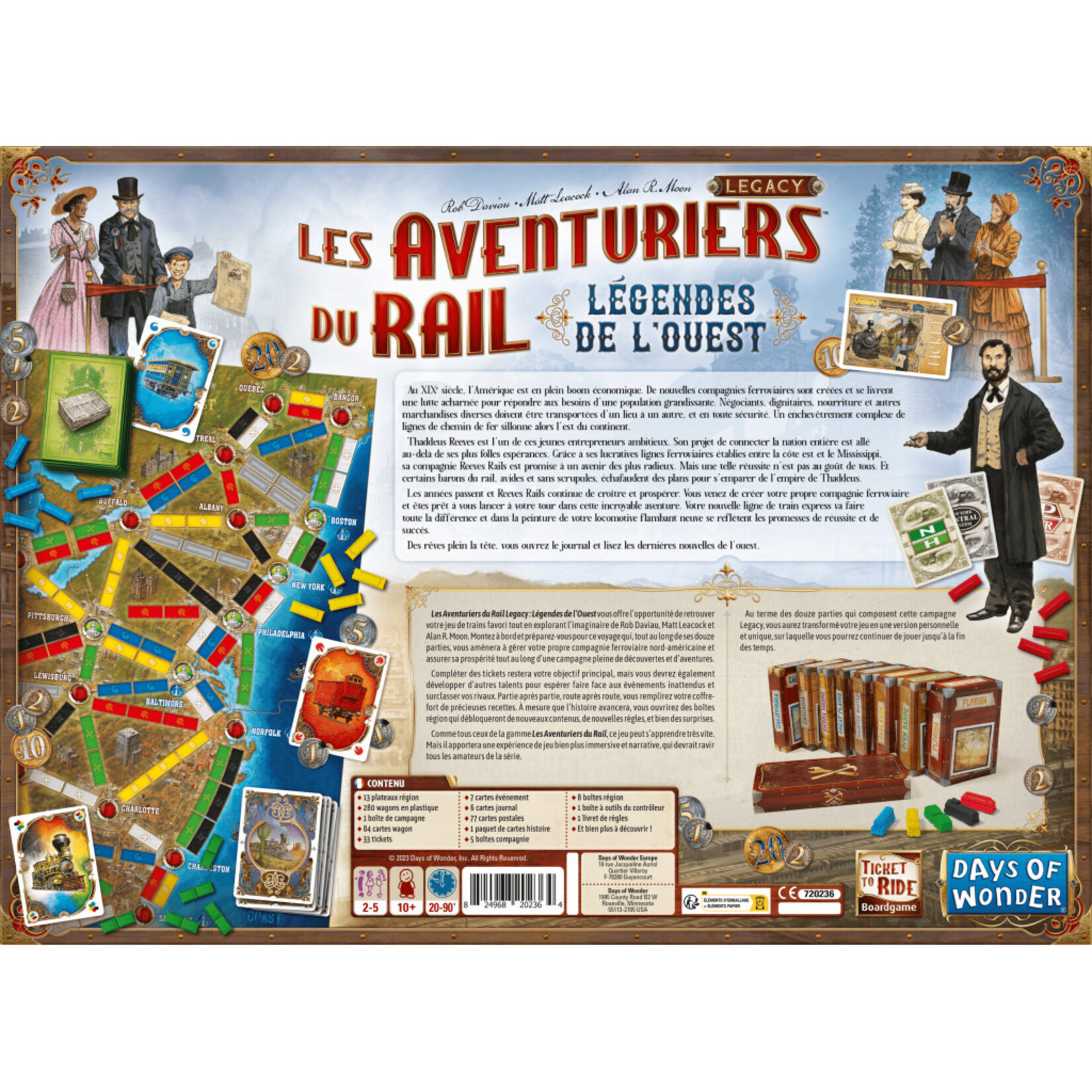 Days of Wonder Les Aventuriers du Rail Legacy Légendes de l'Ouest