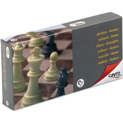 Cayro Cayro Échecs et Dames magnétique Format Moyen (24 x 24 cm ouvert)