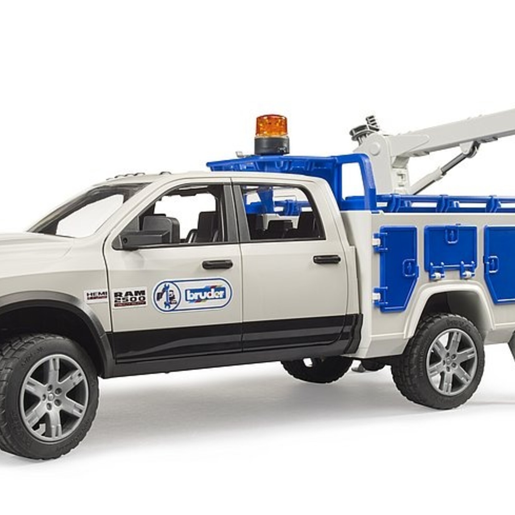 Bruder *****Bruder 02509 - RAM 2500 Camion de service avec grue et gyrophare