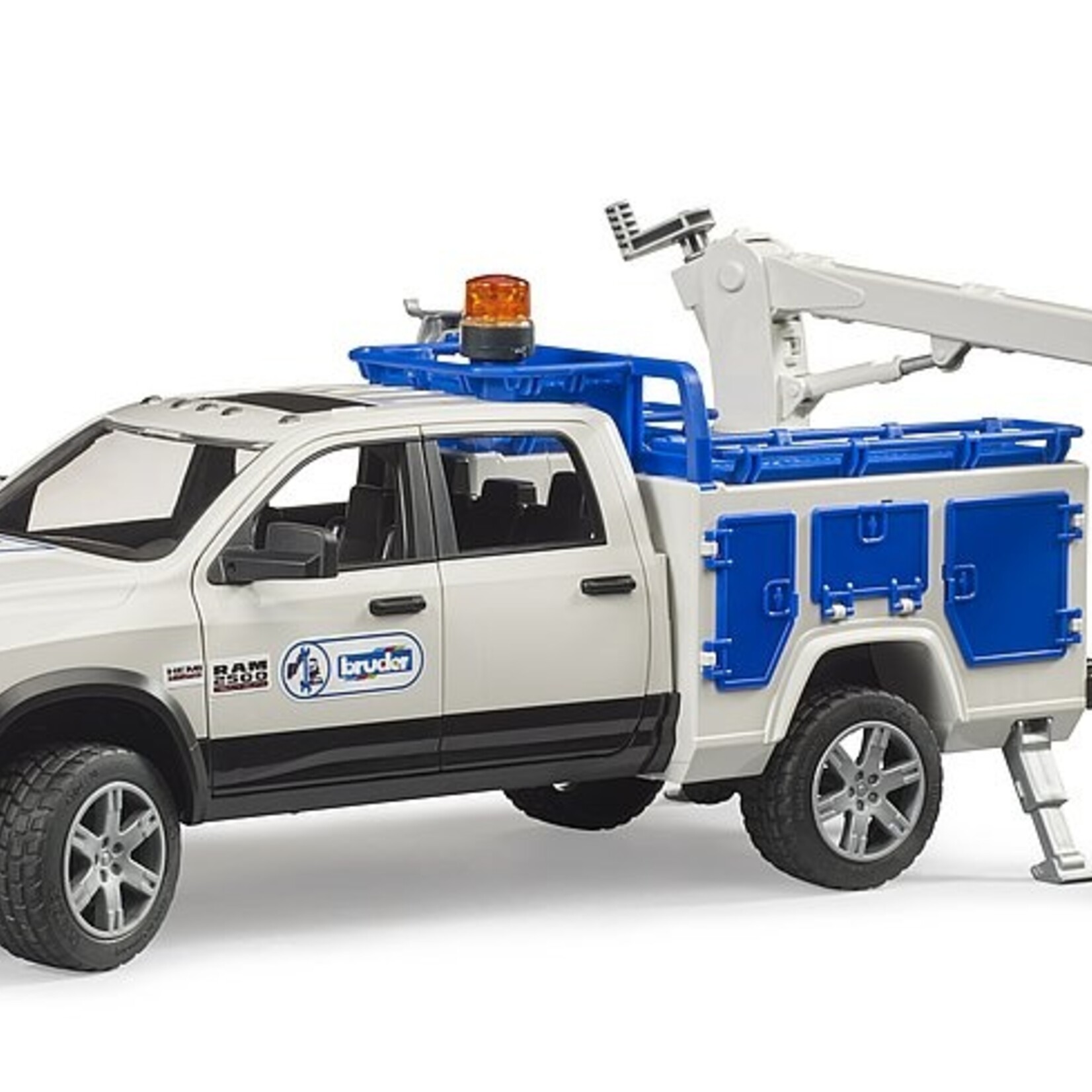 Bruder *****Bruder 02509 - RAM 2500 Camion de service avec grue et gyrophare
