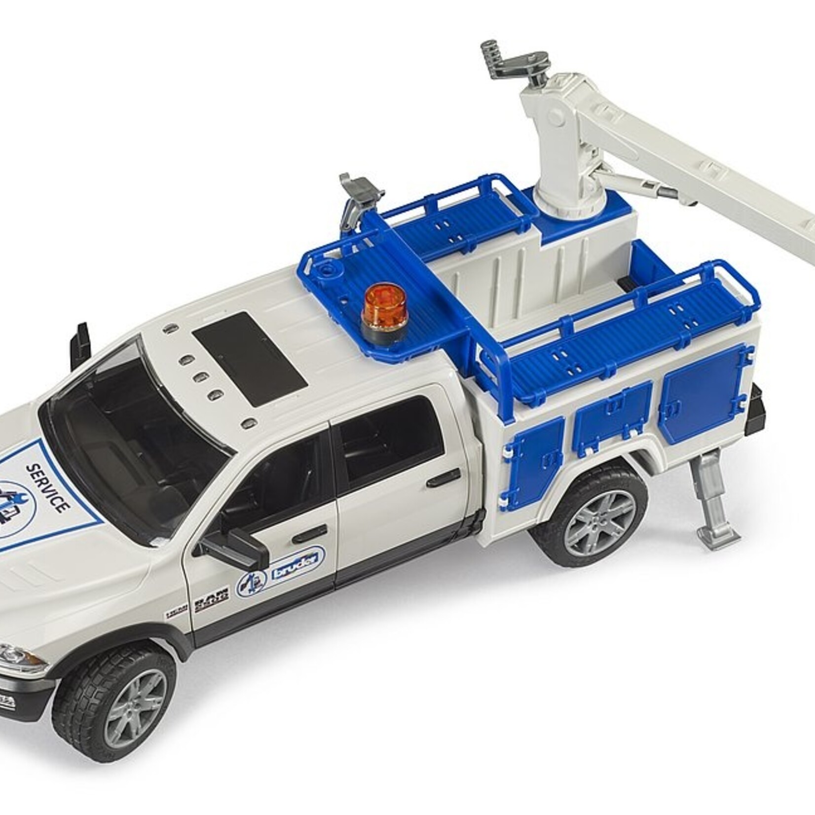 Bruder *****Bruder 02509 - RAM 2500 Camion de service avec grue et gyrophare