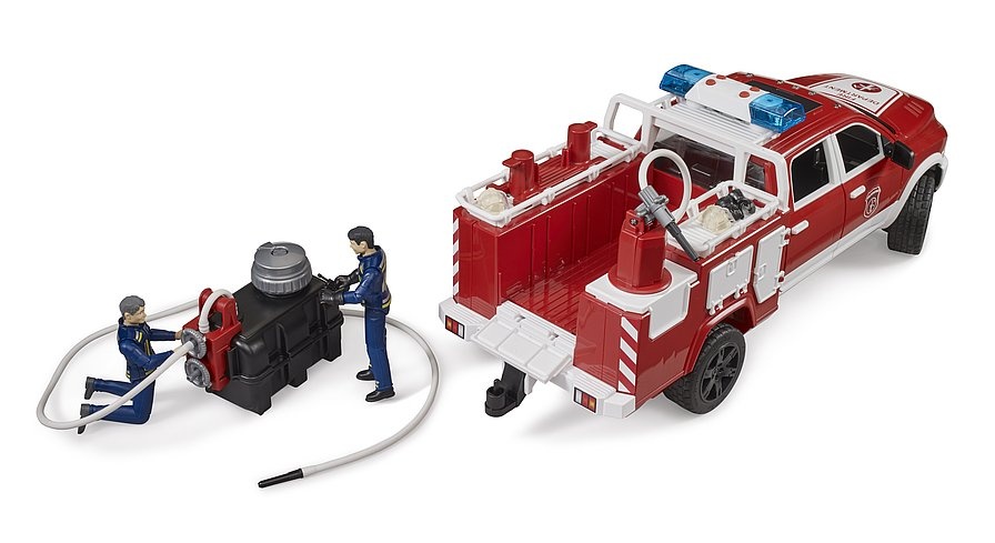 Bruder *****Bruder 02544 - RAM 2500 Chariot d’intervention de pompiers avec module son et lumière