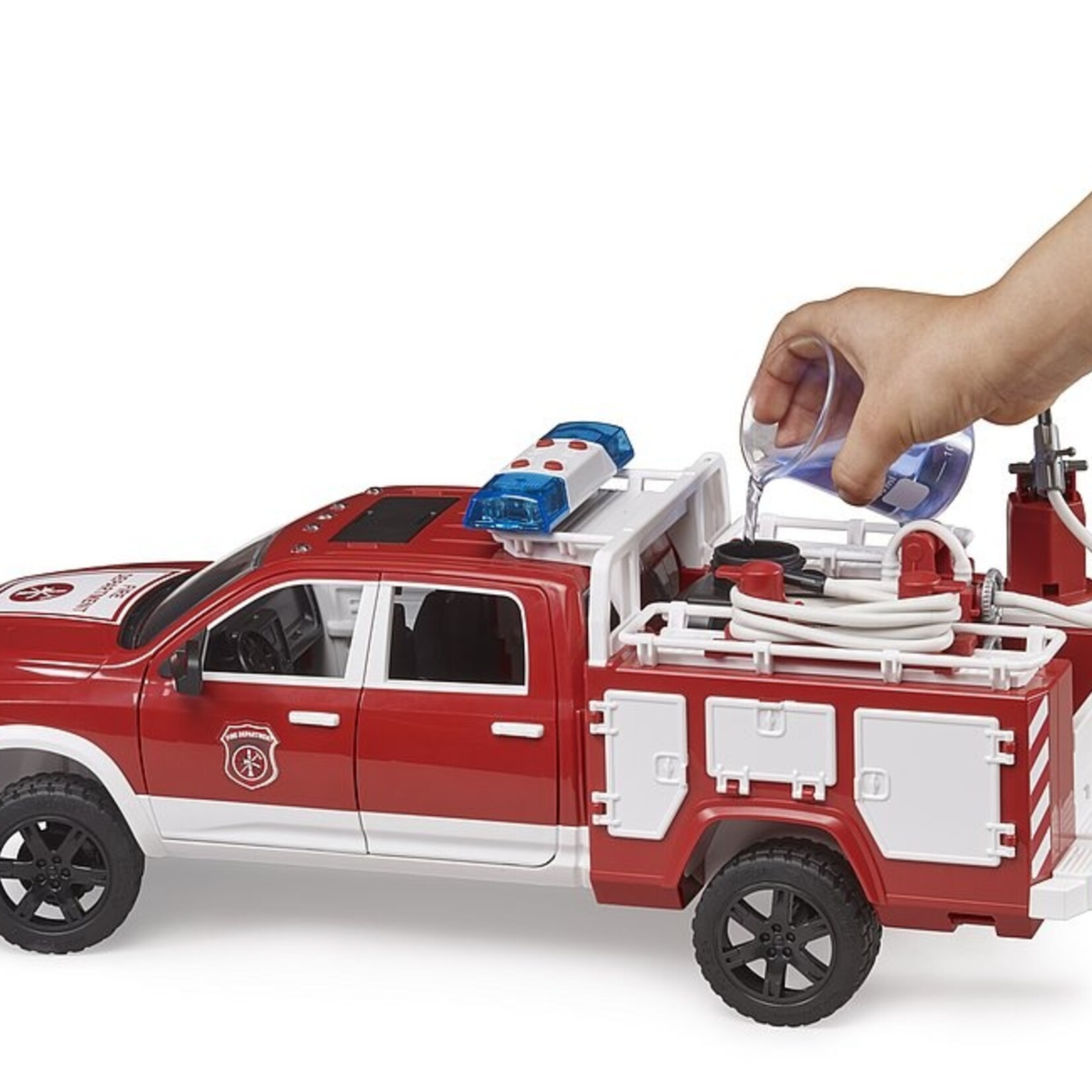 Bruder *****Bruder 02544 - RAM 2500 Chariot d’intervention de pompiers avec module son et lumière